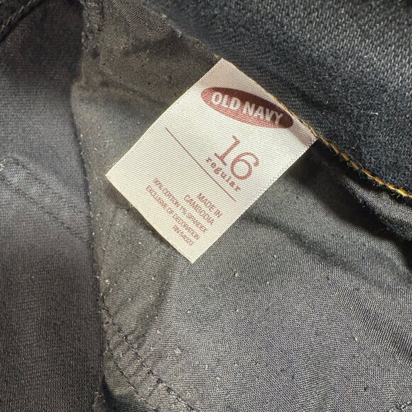 Old Navy Womens Black Denim Jeans Size 16 With Studded Pockets - Picture 3 of 10